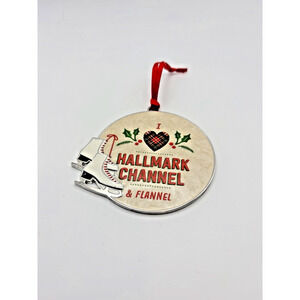 Hallmark Ornament - "I Love Hallmark Channel & Flannel." Ice Skates. Excellent!